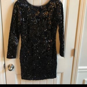 Sequined w/ burnout  design stretchy party dress.  Great for New Years Eve!